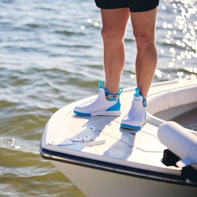 Xtratuf Men's Guy Harvey 6" Soft Toe Waterproof Ankle Deck Sport Boot- White- XADSMGH1 - Overlook Boots