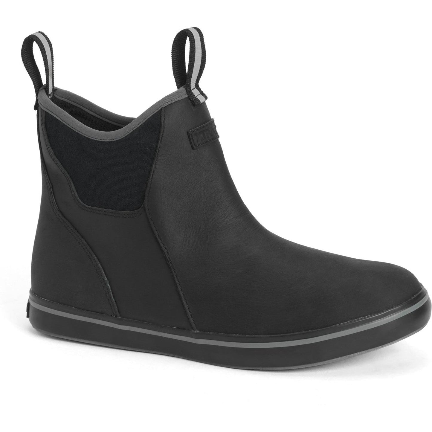 Xtratuf Men's Leather 6" Ankle Deck Waterproof Work Boot - Black - XAL-000 7 / Black - Overlook Boots