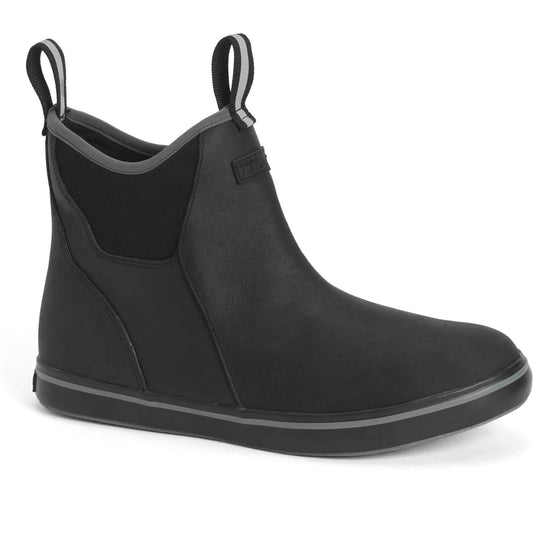 Xtratuf Men's Leather 6" Ankle Deck Waterproof Work Boot - Black - XAL-000 7 / Black - Overlook Boots