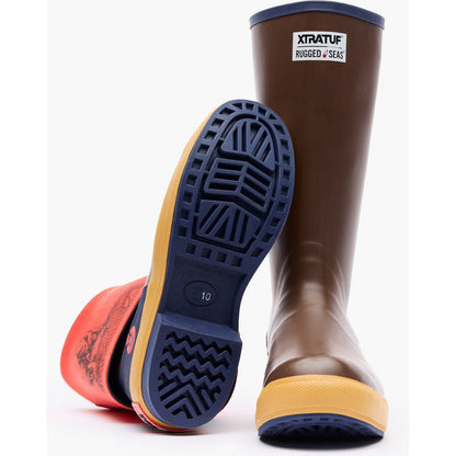 Xtratuf Men's Legacy 15" Waterproof Slip Resistant Rubber Work Boot -Brown- XML900 - Overlook Boots