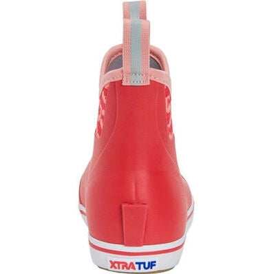 Xtratuf Women's Salmon Sisters 6" Waterproof Ankle Deck Boot -Red- XWAB6KS - Overlook Boots