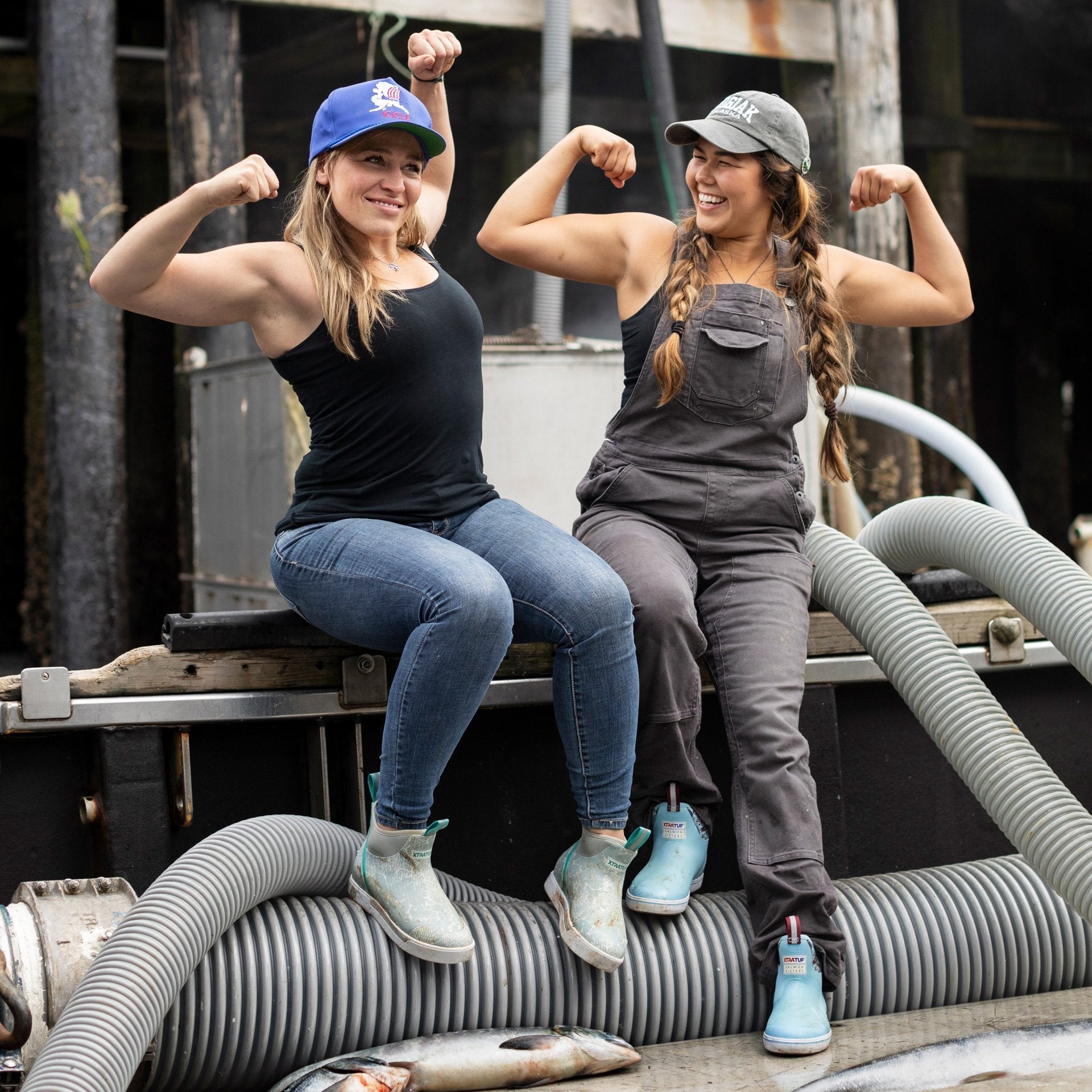 Xtratuf Women's Wheelhouse 6" Ankle Deck Waterproof Boot - Blue Print - XWW-2CH - Overlook Boots