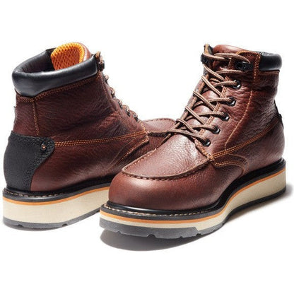 Timberland Pro Men's Gridworks 6" Soft Toe Waterproof Work Boot- Brown- TB1A1KRQ214 - Overlook Boots
