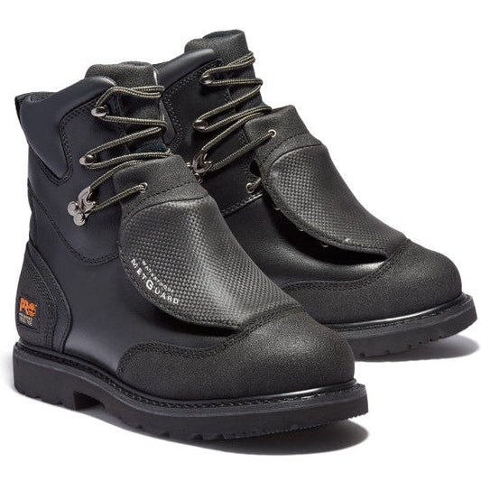 Timberland PRO Men's 8" Steel Toe Waterproof Ext Metguard Work Boot TB153530001 7 / Medium / Black - Overlook Boots