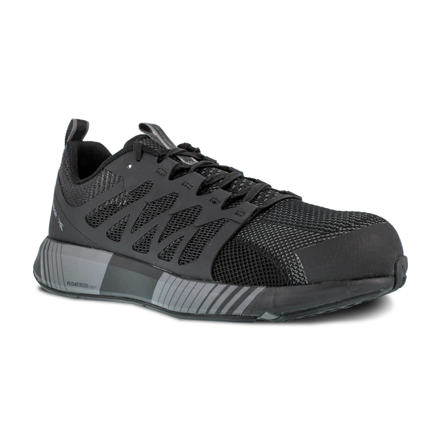 Reebok Women's Fusion Flexweave Composite Toe Athletic Work Shoe - Black - RB431 6 / Medium / Black - Overlook Boots