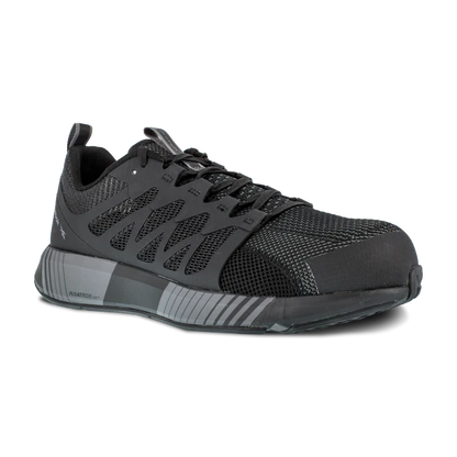 Reebok Women's Fusion Flexweave Composite Toe Athletic Work Shoe - Black - RB431 6 / Medium / Black - Overlook Boots