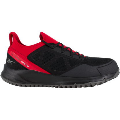 Reebok Men's Trail Running Oxford Steel Toe Terrain Work Shoe- Red- RB4093 - Overlook Boots