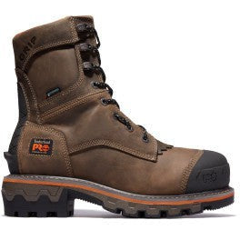 Timberland Pro Men's Boondock Logger Composite Toe Waterproof Work Boot- Brown- TB1A29G9214 - Overlook Boots