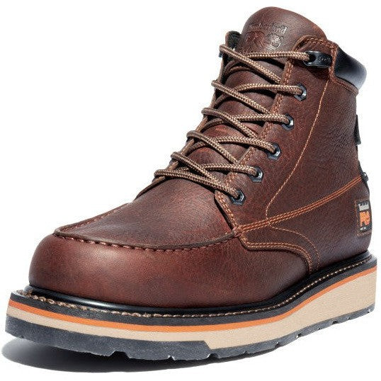 Timberland Pro Men's Gridworks 6" Soft Toe Waterproof Work Boot- Brown- TB1A1KRQ214 7 / Medium / Brown - Overlook Boots