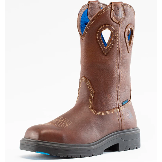 Steel Blue Men's Blue Heeler Steel Toe Waterproof Western Work Boot - Brown - 813945 - Overlook Boots