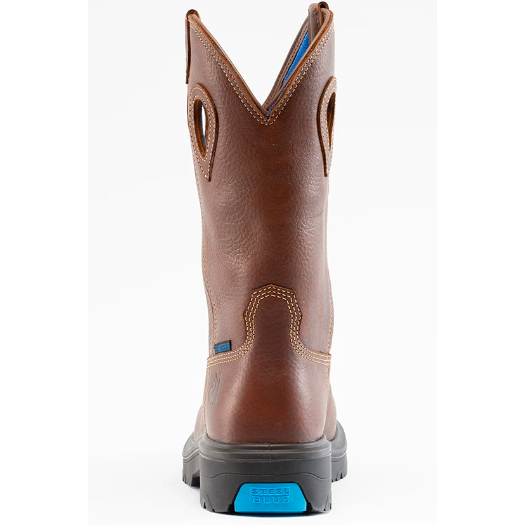 Steel Blue Men's Blue Heeler Steel Toe Waterproof Western Work Boot - Brown - 813945 - Overlook Boots