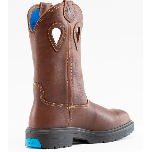 Steel Blue Men's Blue Heeler Steel Toe Waterproof Western Work Boot - Brown - 813945 - Overlook Boots