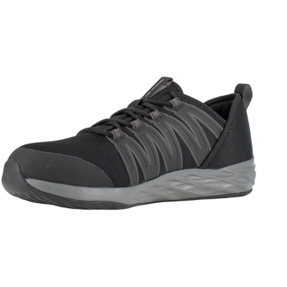 Reebok Men's Astroride Steel Toe Athletic Work Shoe- Black/Grey- RB2211 - Overlook Boots