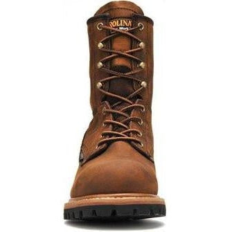 Carolina Men's Elm 8" Steel Toe Waterproof Logger Work Boot - Brown - CA9821 - Overlook Boots