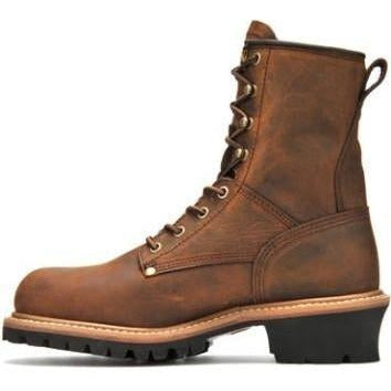 Carolina Men's Elm 8" Steel Toe Waterproof Logger Work Boot - Brown - CA9821 - Overlook Boots