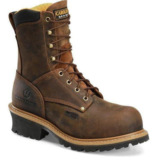 Carolina Men's Poplar 8" Logger Composite Toe Work Boot - Brown - CA9853 7 / Medium / Brown - Overlook Boots