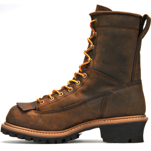Carolina Men's Spruce 8" Waterproof Lace-to-Toe Logger Work Boot, Brown CA8824 - Overlook Boots