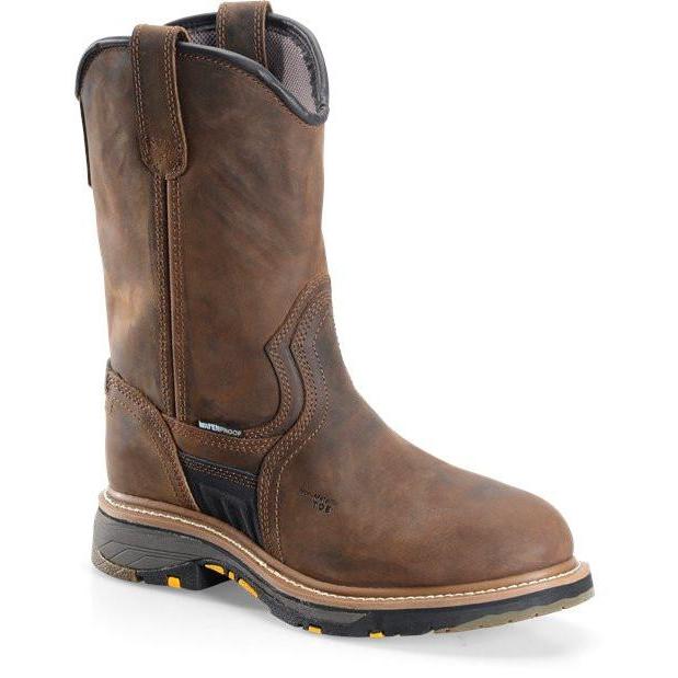 Carolina Men's Well X 10" Composite Toe Waterproof Wellington Work Boot - CA4559 8 / Medium / Brown - Overlook Boots