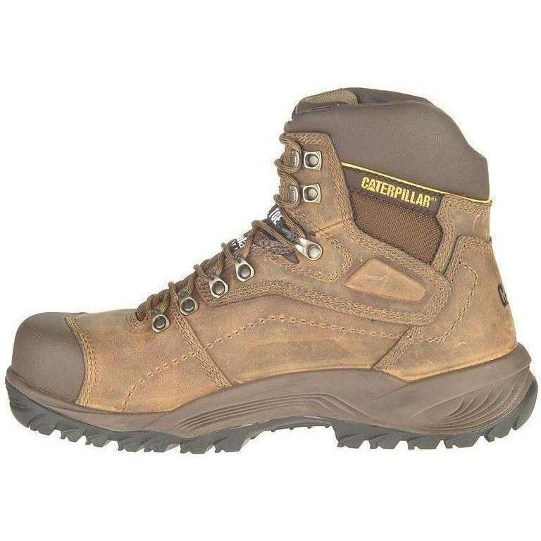 CAT Men's Diagnostic Hi Waterproof Insulated Steel Toe Work Boot - Brown- P89940 - Overlook Boots