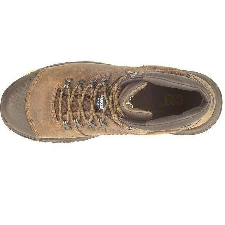 CAT Men's Diagnostic Hi Waterproof Insulated Steel Toe Work Boot - Brown- P89940 - Overlook Boots