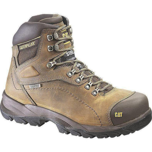 CAT Men's Diagnostic Hi Waterproof Insulated Steel Toe Work Boot - Brown- P89940 7 / Medium / Brown - Overlook Boots