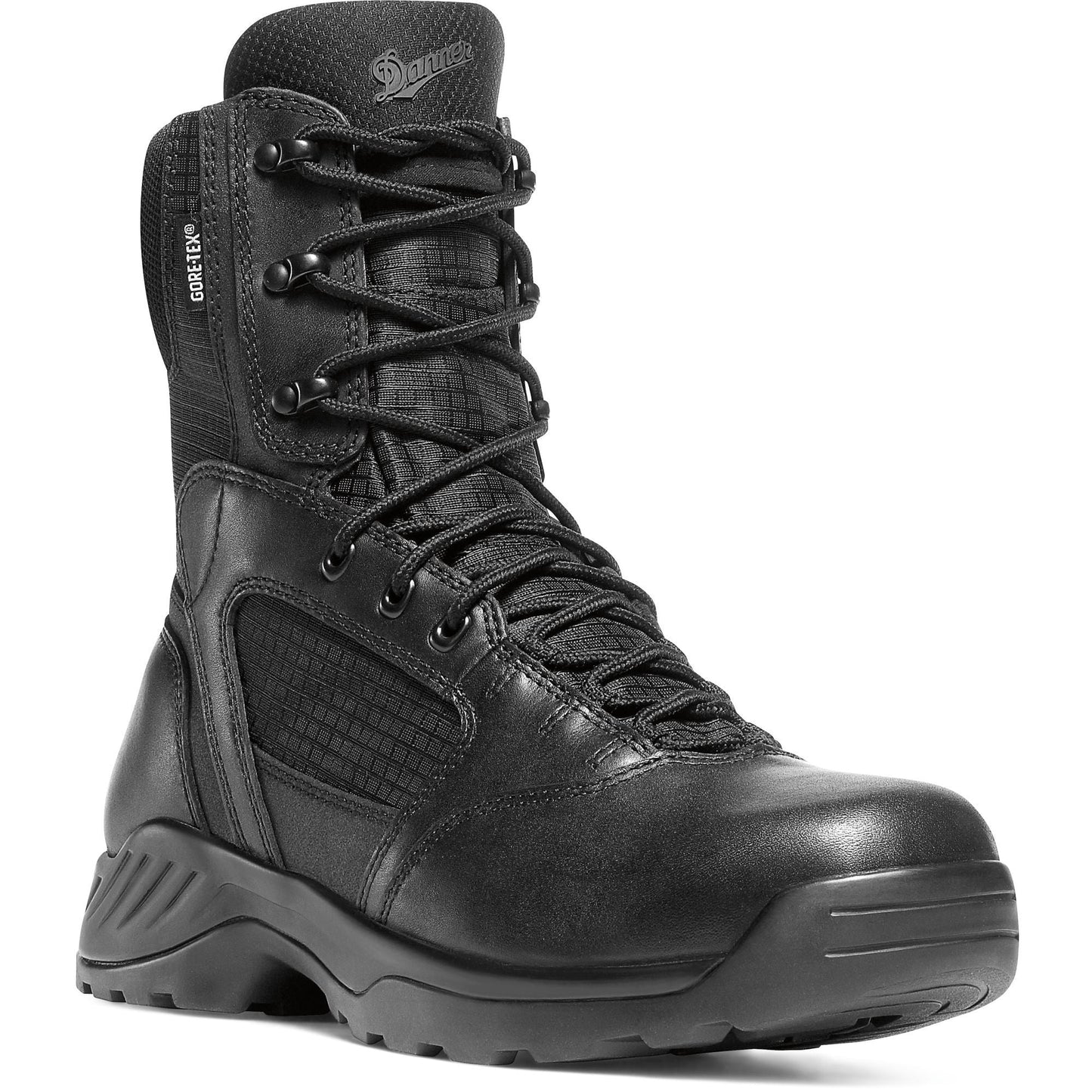 Danner Men's Kinetic 8" Side Zipper Waterproof Duty Boot - Black - 28012 7 / Medium / Black - Overlook Boots