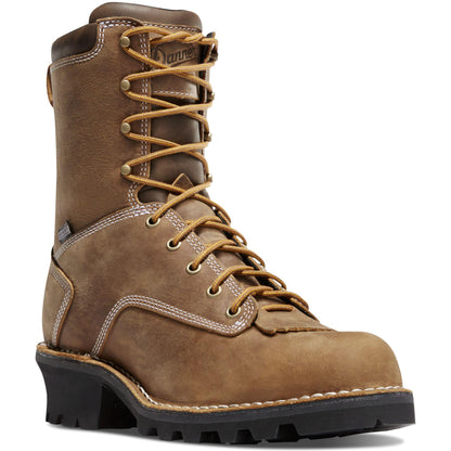 Danner Men's Logger Soft Toe Waterproof Work Boot - Brown - 15439 7 / Medium / Brown - Overlook Boots