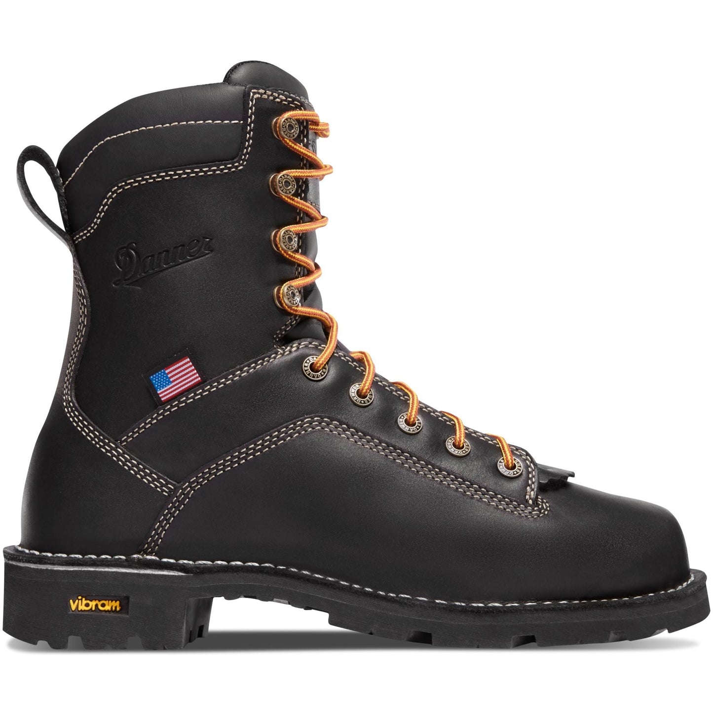 Danner Men's Quarry USA Made 8" Alloy Toe Waterproof Work Boot - Black - 17311 - Overlook Boots