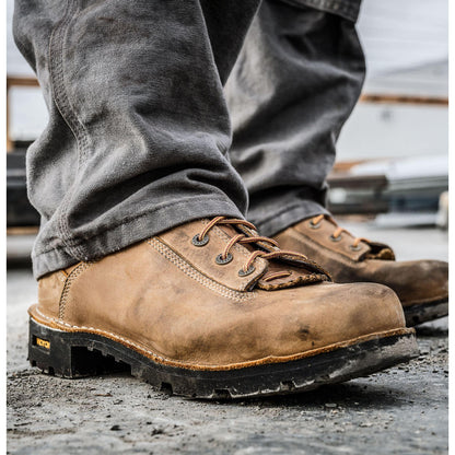 Danner Men's Quarry USA Made 8" Alloy Toe Waterproof Work Boot - Brown - 17317 - Overlook Boots