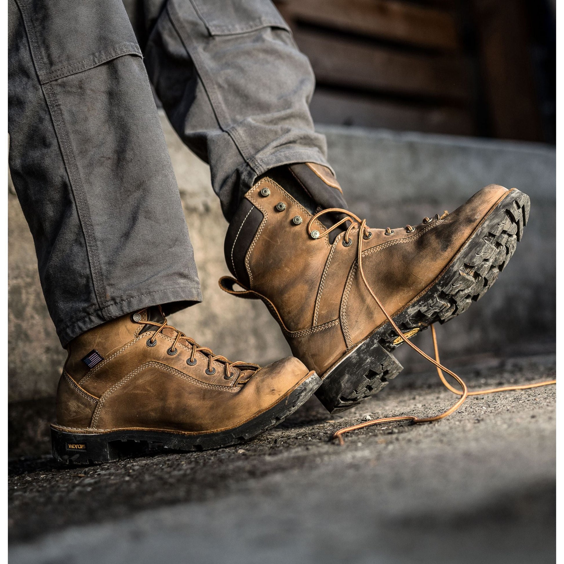 Danner Men's Quarry USA Made 8" Alloy Toe Waterproof Work Boot - Brown - 17317 - Overlook Boots