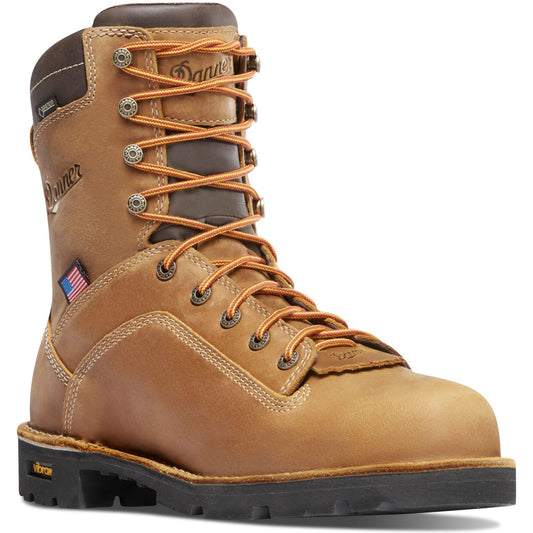 Danner Men's Quarry USA Made 8" Composite Toe Ins Waterproof Work Boot Brown 17321 7 / Medium / Brown - Overlook Boots