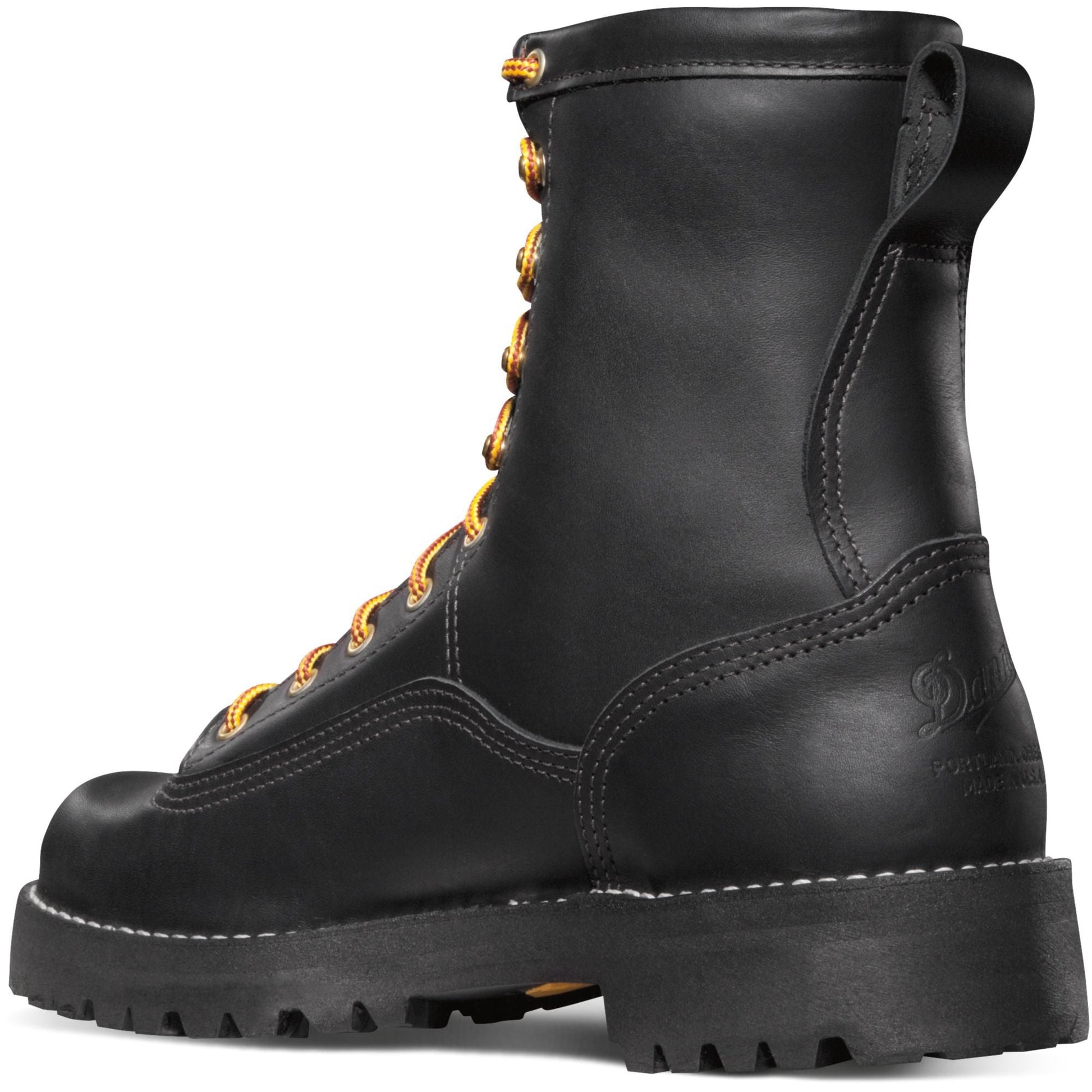 Danner Men's Rain Forest USA Made 8" Soft Toe Waterproof Work Boot Black 14100 - Overlook Boots