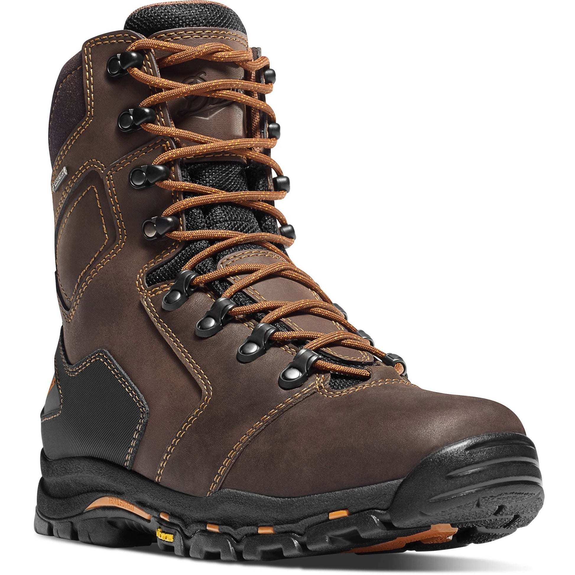 Danner Men's Vicious 8" Composite Toe Waterproof Work Boot - Brown - 13868 7 / Medium / Brown - Overlook Boots