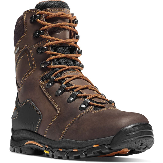 Danner Men's Vicious 8" Soft Toe Waterproof Work Boot - Brown - 13866 7 / Medium / Brown - Overlook Boots