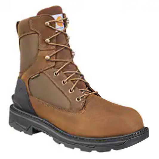 Carhartt Men's Ironwood 8" Alloy Toe Waterproof Work Boot - Brown - FT8500-M 8 / Medium / Brown - Overlook Boots