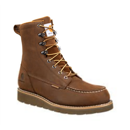 Carhartt Men's Moc 8" Soft Toe Wedge Work Boot -Brown- FW8093-M  - Overlook Boots