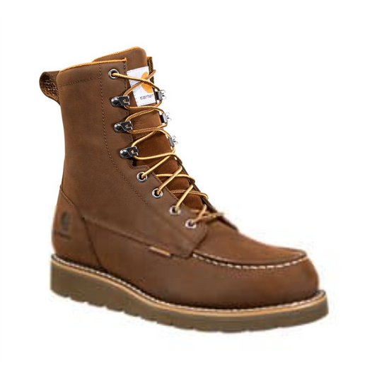 Carhartt Men's Moc 8" Soft Toe Wedge Work Boot -Brown- FW8093-M  - Overlook Boots