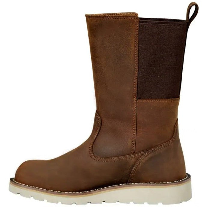 Carhartt Women's 10" Steel Toe Waterproof Wellington Wedge Boot -Brown- FW1234-W - Overlook Boots
