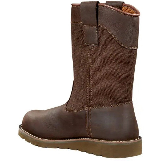 Carhartt Men's 10" Steel Toe Waterproof Wedge Wellington Work Boot -Brown- FW1230-M - Overlook Boots