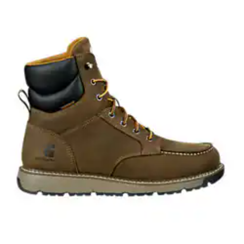 Carhartt Men's Millbrook 6" Soft Toe Waterproof Wedge Work Boot -Brown- FM6123-M - Overlook Boots