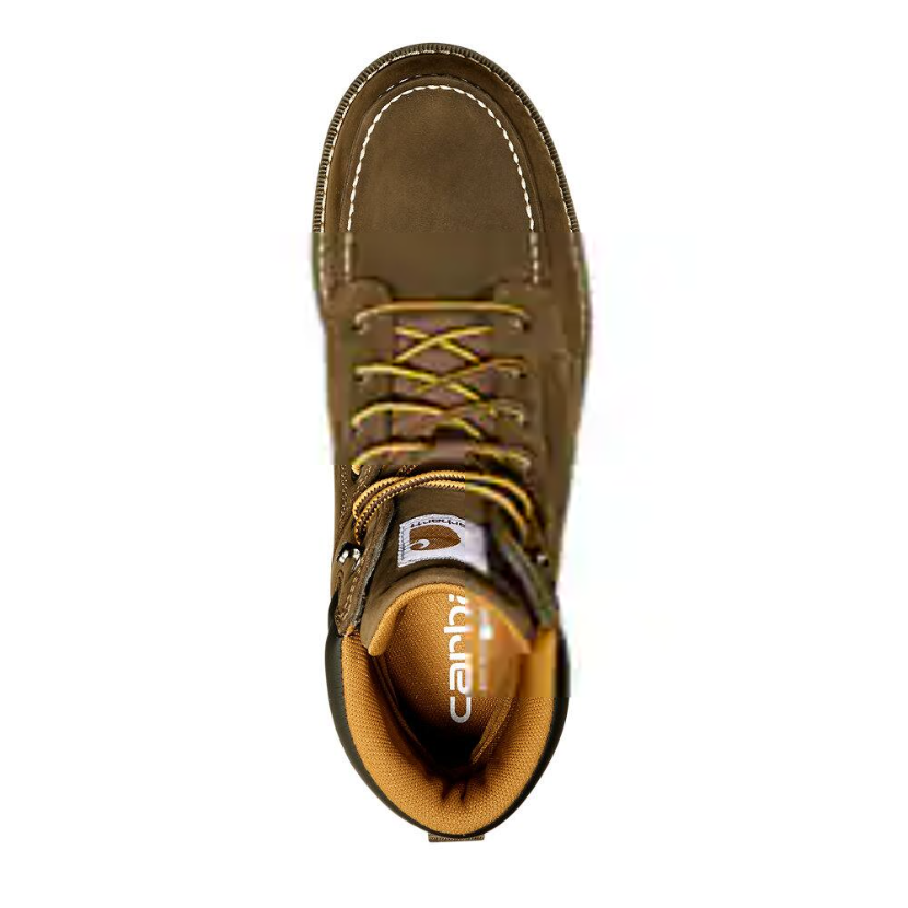 Carhartt Men's Millbrook 6" Soft Toe Waterproof Wedge Work Boot -Brown- FM6123-M - Overlook Boots