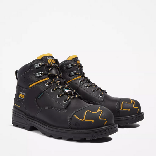 Timberland Pro Men's Magnitude 6" Waterproof Composite Toe Work Boot -Black- TB0A451G001 7 / Medium / Black - Overlook Boots