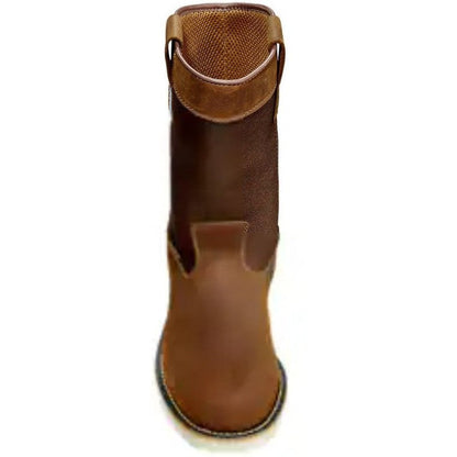 Carhartt Men's 10" Soft Toe Waterproof Wedge Wellington Work Boot -Brown- FW1032-M - Overlook Boots