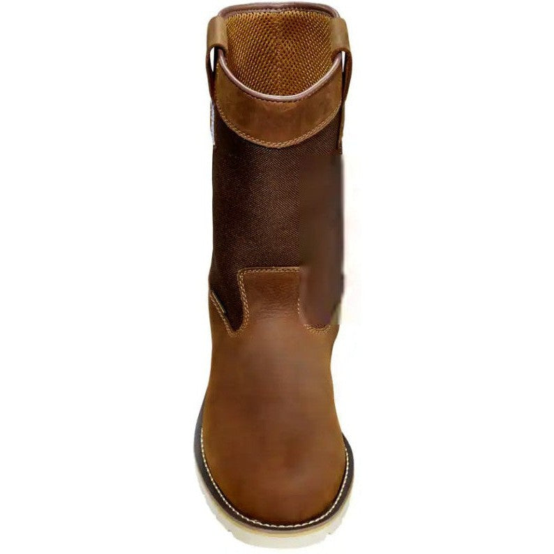 Carhartt Men's 10" Steel Toe Waterproof Wedge Wellington Work Boot -Brown- FW1232-M - Overlook Boots