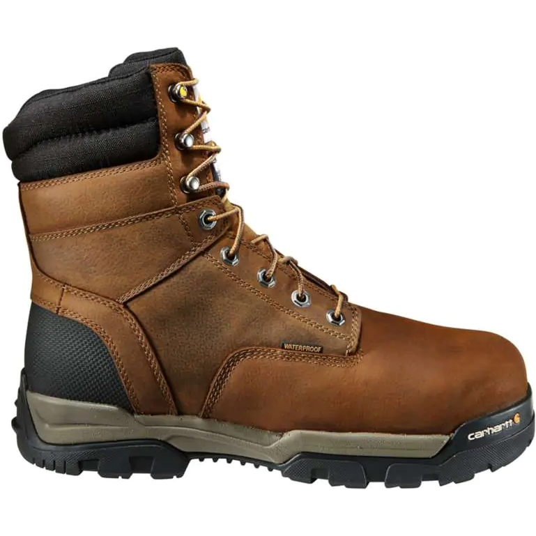 Carhartt Men's Ground Force 8" Soft Toe Waterproof 600G Ins Work Boot- CME8047 - Overlook Boots