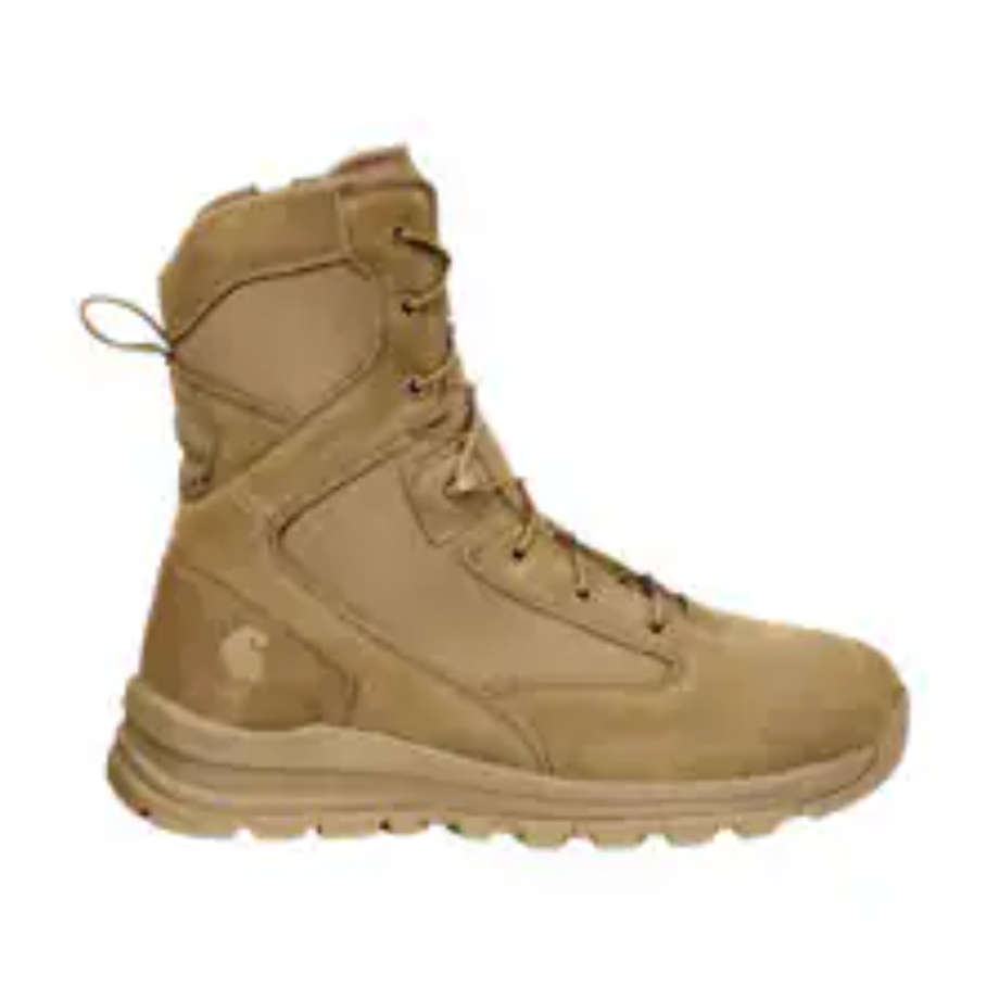 Carhartt Men's Gilmore 8" Soft Toe Waterproof Side Zipper Hiker Boot- Khaki - FH8022 -M - Overlook Boots