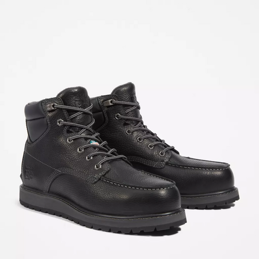 Timberland Pro Men's Irvine Wedge 6" Alloy Toe Work Boot -Black- TB1A44WN001 7 / Medium / Black - Overlook Boots