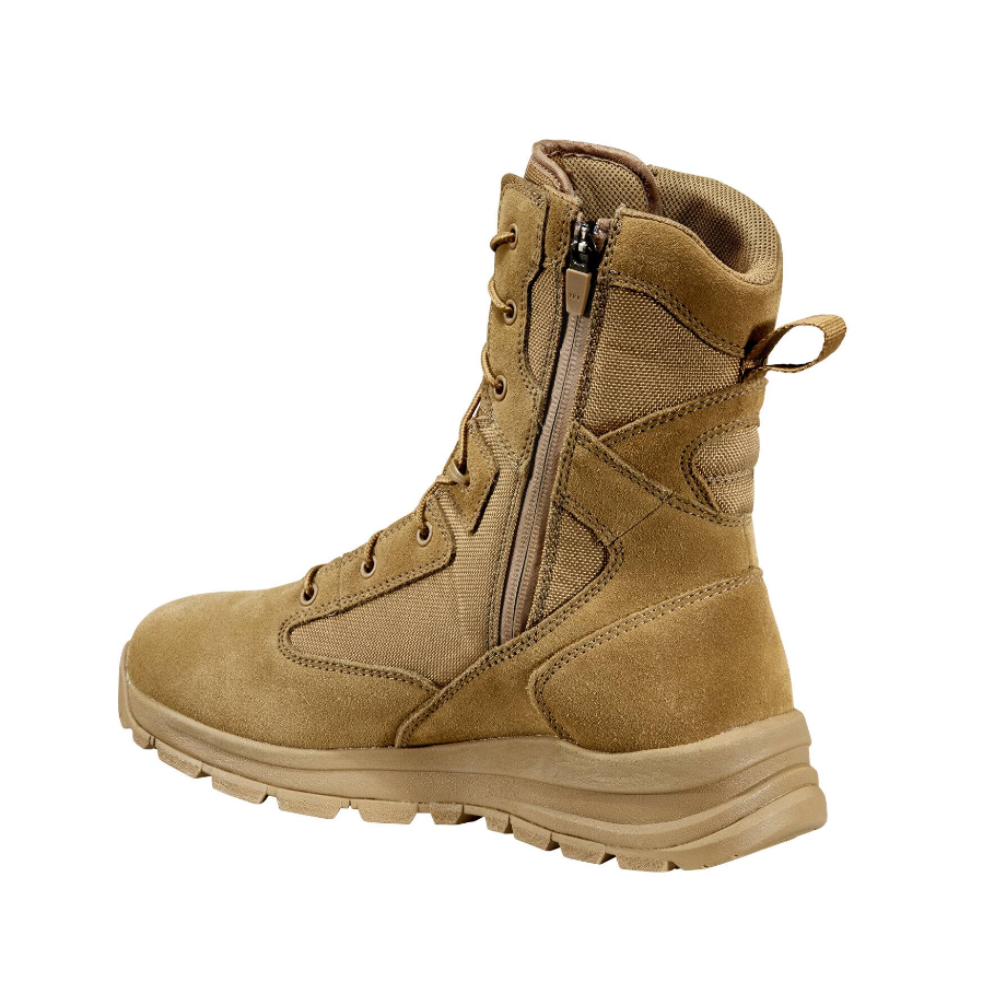 Carhartt Men's Gilmore 8" Soft Toe Waterproof Side Zipper Hiker Boot- Khaki - FH8022 -M - Overlook Boots