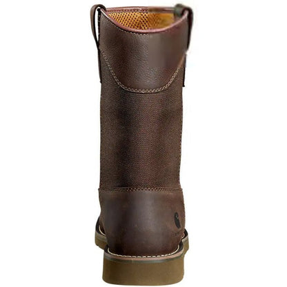 Carhartt Men's 10" Steel Toe Waterproof Wedge Wellington Work Boot -Brown- FW1230-M - Overlook Boots