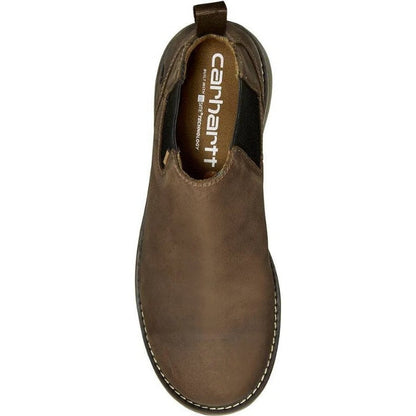 Carhartt Men's Millbrook 4" Soft Toe Waterproof Wedge Work Boot- Brown- FM4000-M - Overlook Boots